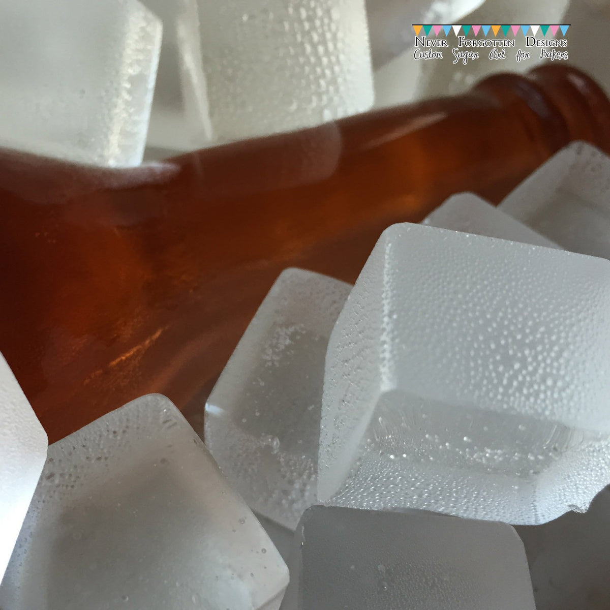 100% EDIBLE Custom Isomalt Sugar 9 Full Size Beer Bottle Bottles for Cakes  and More 