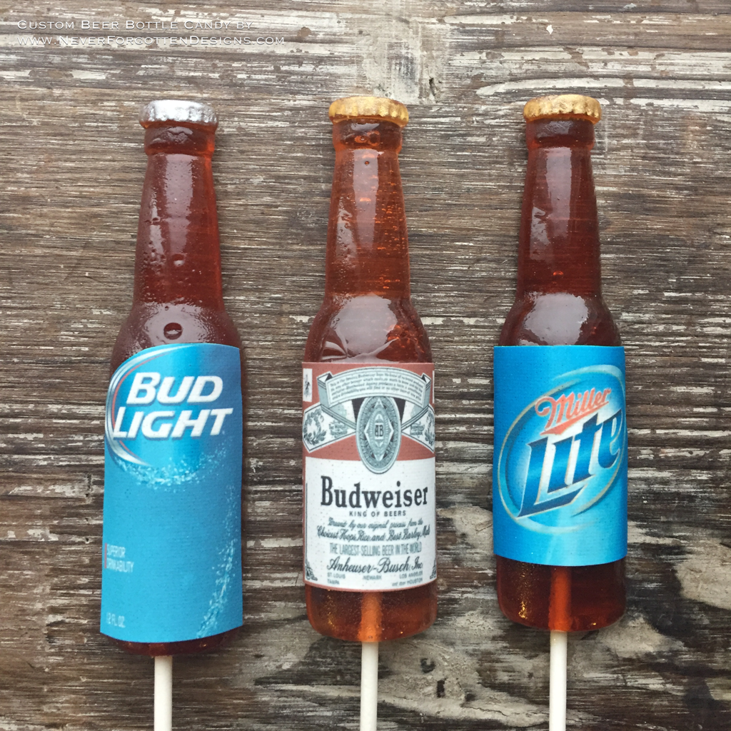 Edible Sugar Glass Beer Bottles